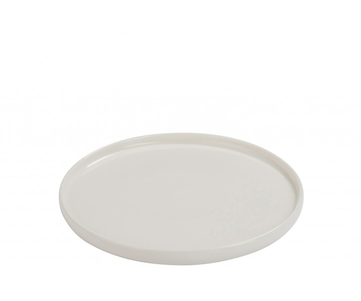 Bílý dezertní talířek Ruby - 23,4*23,4*1,6 cm
