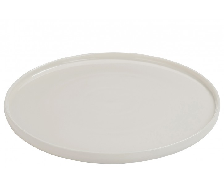 Bílý mělký talíř Ruby L - 31,2*31,2*1,6 cm