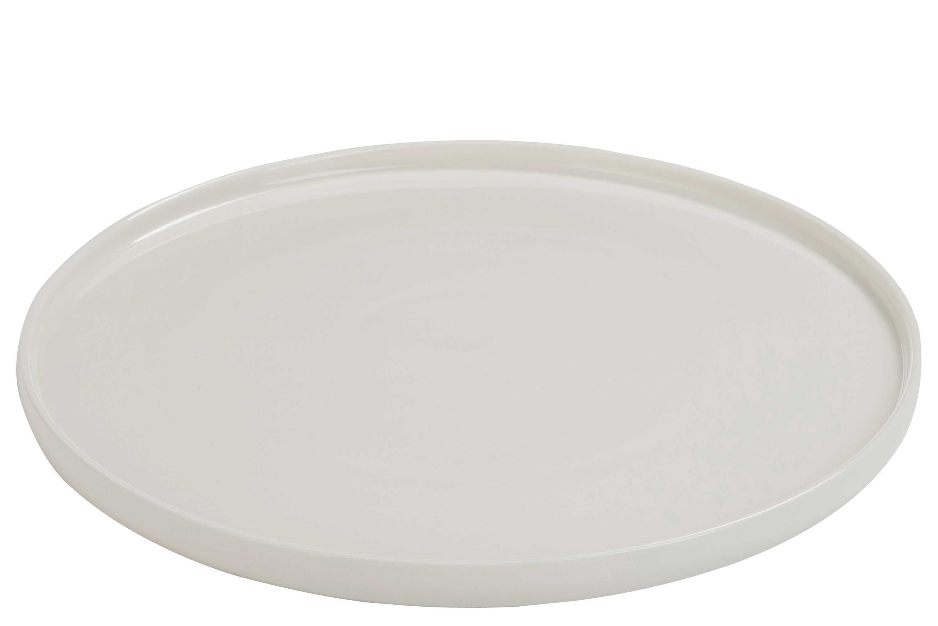 Bílý porcelánový mělký talíř Ruby L -  Ø 31*1,6 cm J-Line by Jolipa