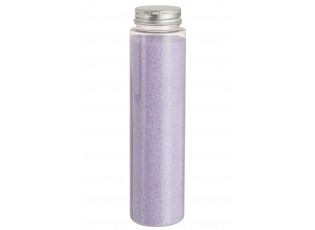 Dekorativní světle fialový písek v láhvi 600g - 5,4*5,4*21 cm