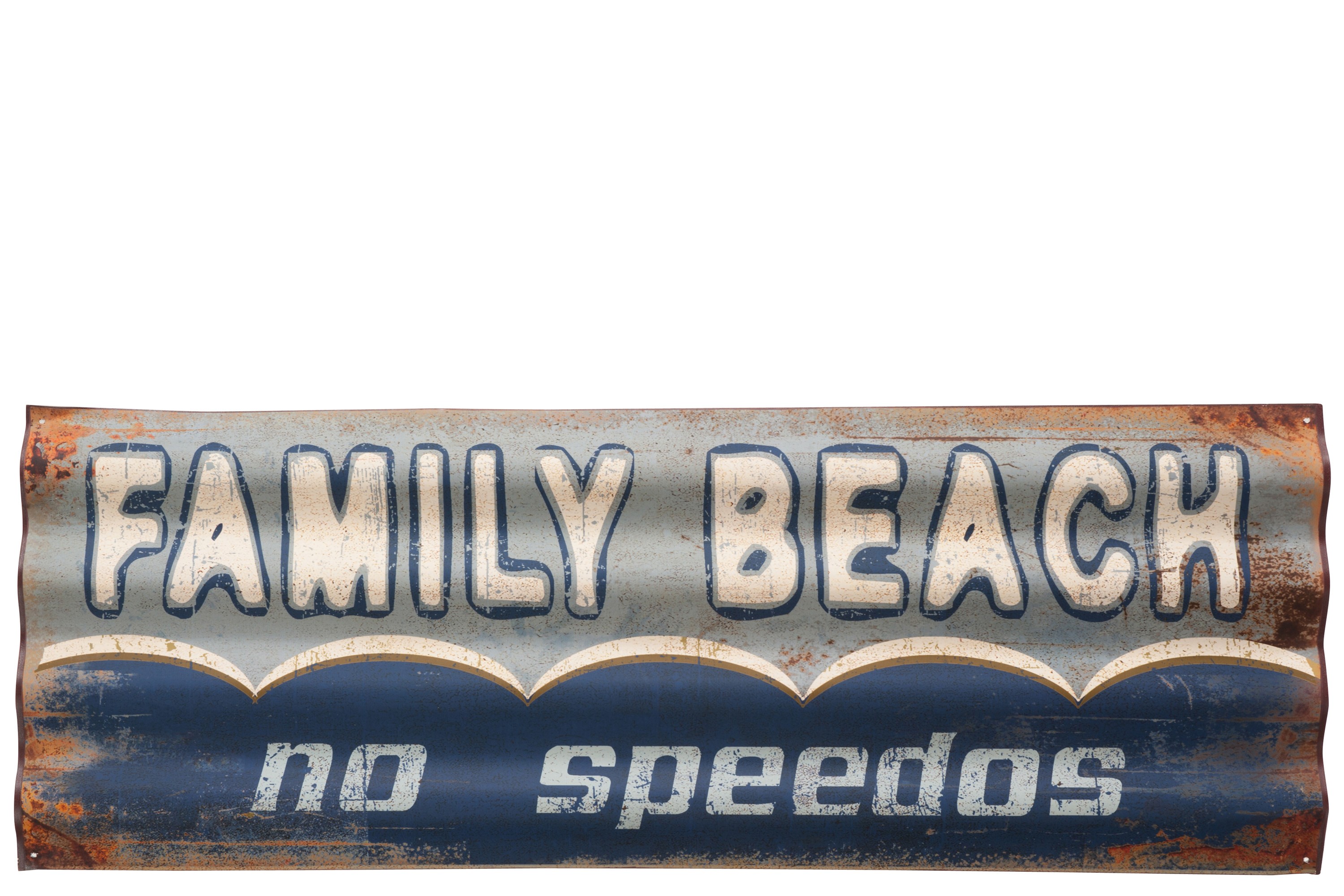 Kovová cedule Family Beach - 111,5*2,5*40 cm 72453