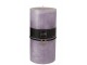 Oválná světle fialová svíčka XXL - 10*10*20 cm