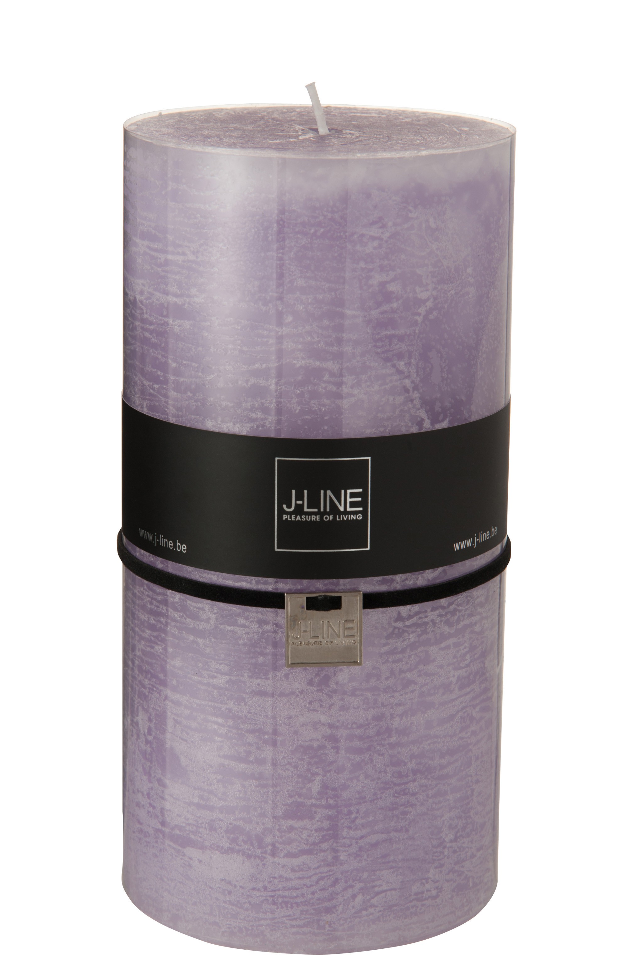 Oválná světle fialová svíčka XXL - 10*10*20 cm J-Line by Jolipa