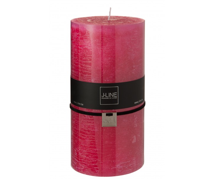 Oválná růžová svíčka XXL - 10*10*20 cm