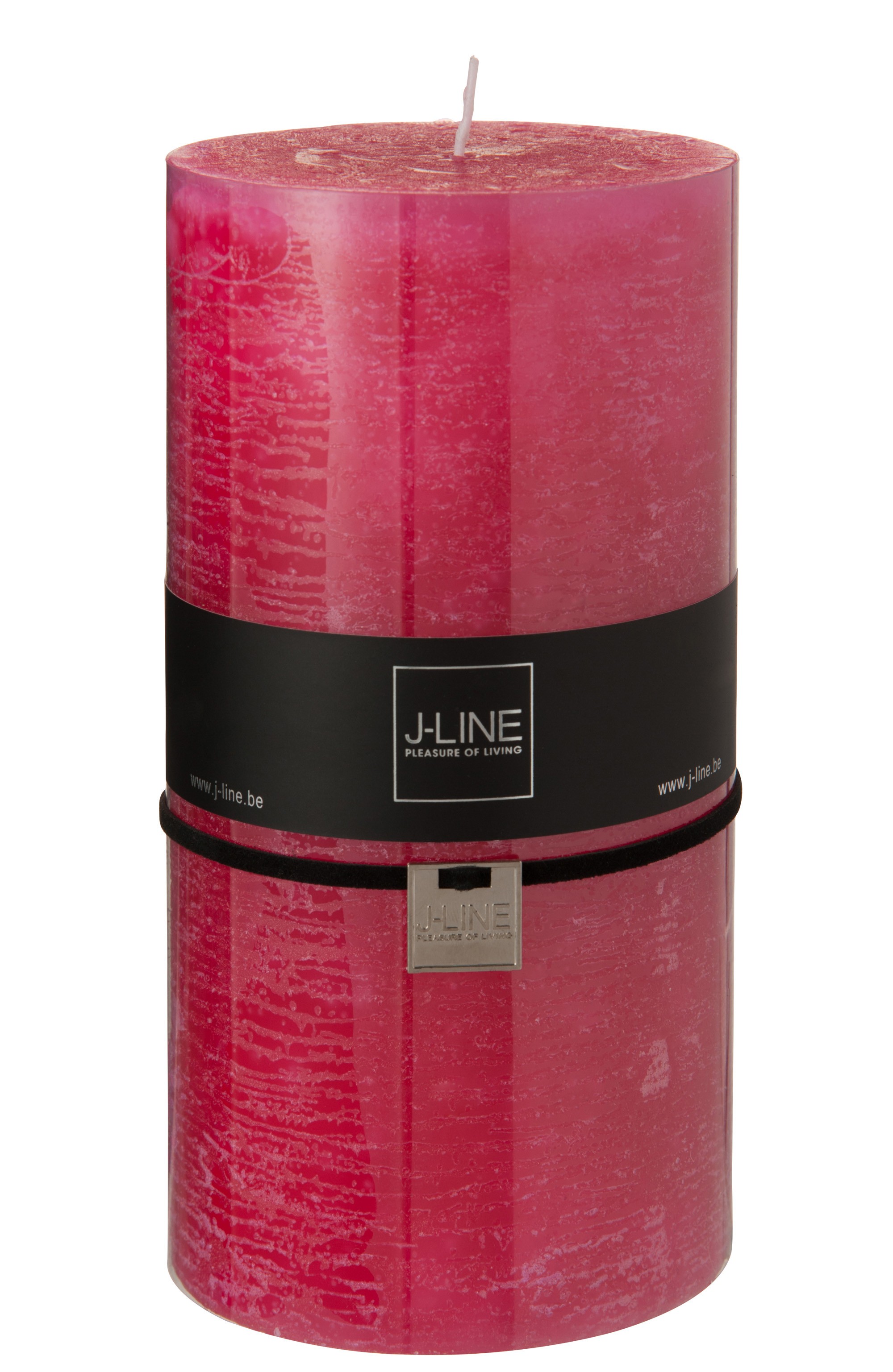 Oválná růžová svíčka XXL - 10*10*20 cm J-Line by Jolipa