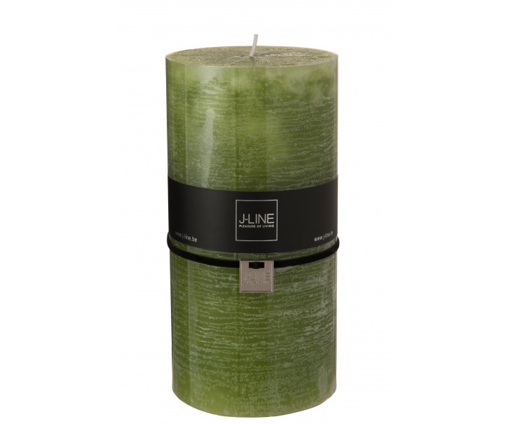Oválná zelená svíčka XXL - 10*10*20 cm