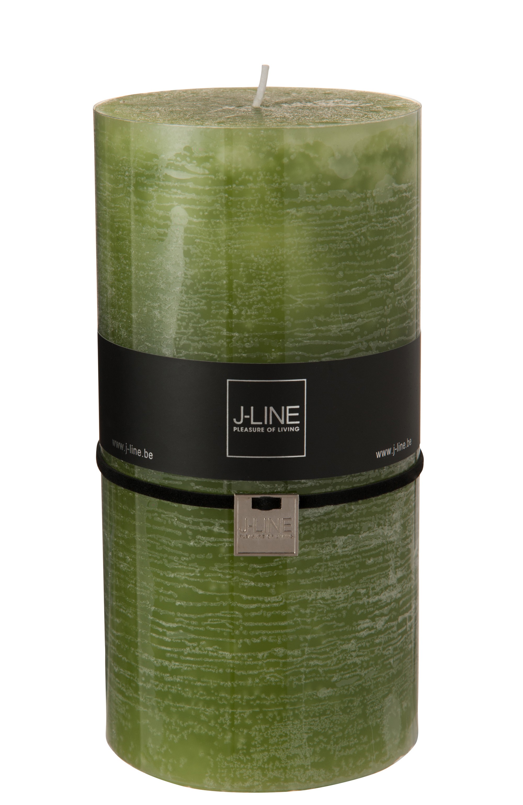 Oválná zelená svíčka XXL - 10*10*20 cm J-Line by Jolipa