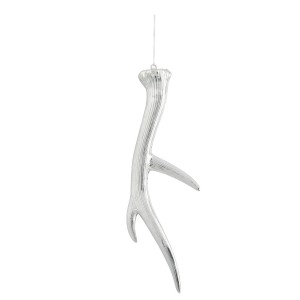 Závěsná stříbrná ozdoba jelení roh - 7,5*3*21 cm