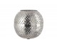 Stříbrný kulatý mřížkovaný svícen Hurican - 24*24*26 cm