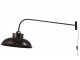 Tmavě hnědá nástěnná kovová retro lampa s patinou - 100*36,5*45 cm