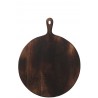Tmavě hnědé kulaté prkénko s rukojetí - 50,5*39,8*1,7 cm Barva: tnavě hnědáMateriál: dřevo