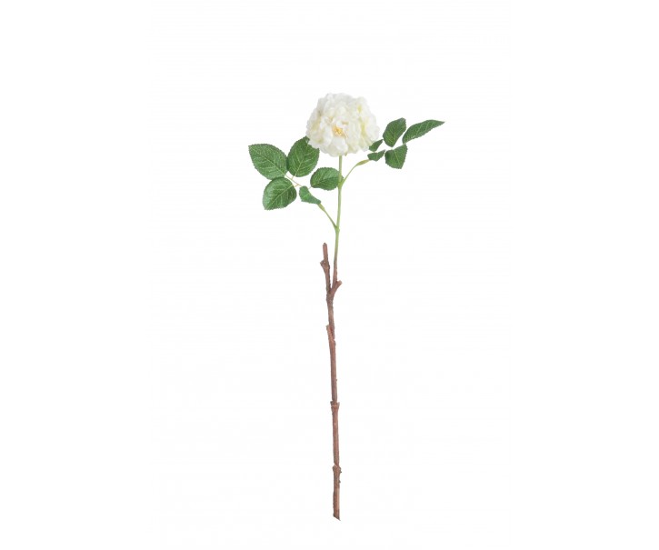 Umělá dekorativní květina Planá růže bílá - 15*7*45 cm