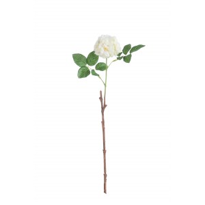 Umělá dekorativní květina Planá růže bílá - 15*7*45 cm