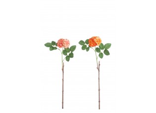 Umělá dekorativní květina Planá růže (2 ks) - 15*7*46 cm
