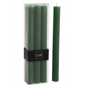 Světle zelené stolní dlouhé svíčky (6 ks) - 7*4,5*24 cm