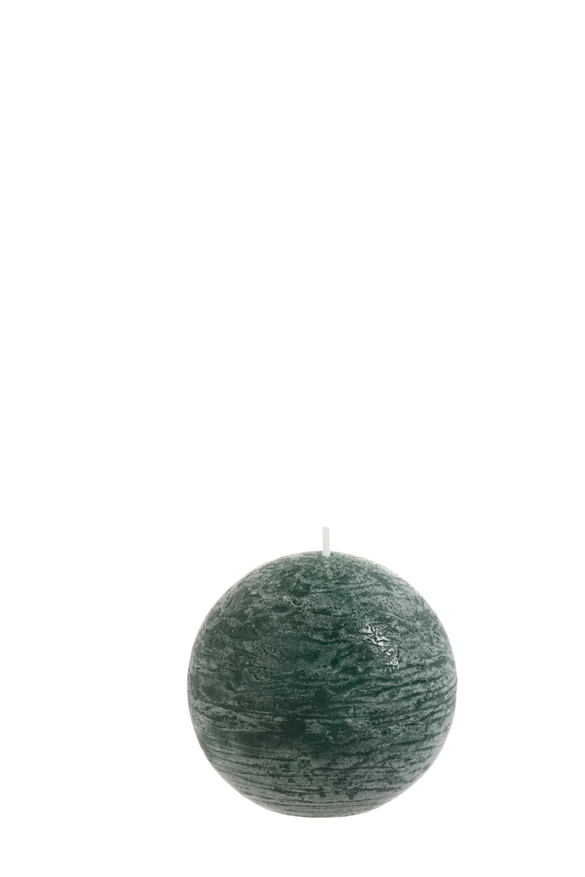 Tmavě zelená kulatá svíčka M - 7,5*7,5*7,5 cm J-Line by Jolipa