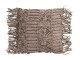 Bavlněný polštář Macrame Taupe s třásněmi - 45*45 cm