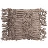Bavlněný polštář Macrame Taupe s třásněmi - 45*45 cm