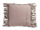 Bavlněný polštář Macrame Taupe s třásněmi - 45*45 cm