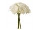 Bílá dekorační kytička Růže - 20*25cm