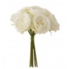Bílá dekorační kytička Růže - 20*25cm