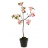 Dekorace umělý bílý kvetoucí stromek - 24-24*52 cm
