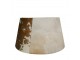 Hnědo bílé stínidlo na lampu z hovězí kůže 40 cm - 30*40*22,5 cm