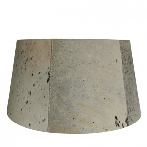 Šedo černé stínidlo na lampu z hovězí kůže 50 cm - 40*50* h 26 cm