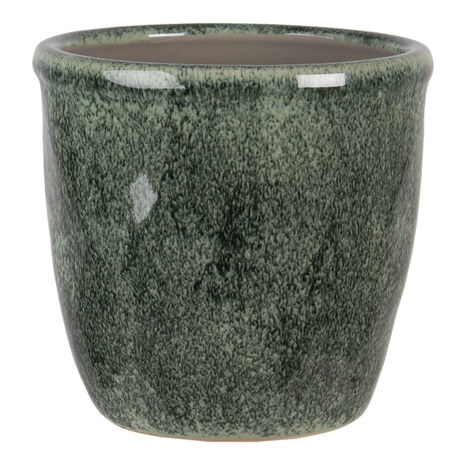 Šedo - zelený mramorovaný obal na květináč XL - Ø 16*15 cm 6CE1259XL
