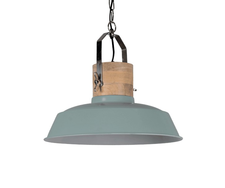 Zelené závěsné kovové retro světlo Loreto vintage green - Ø 45 *47 cm