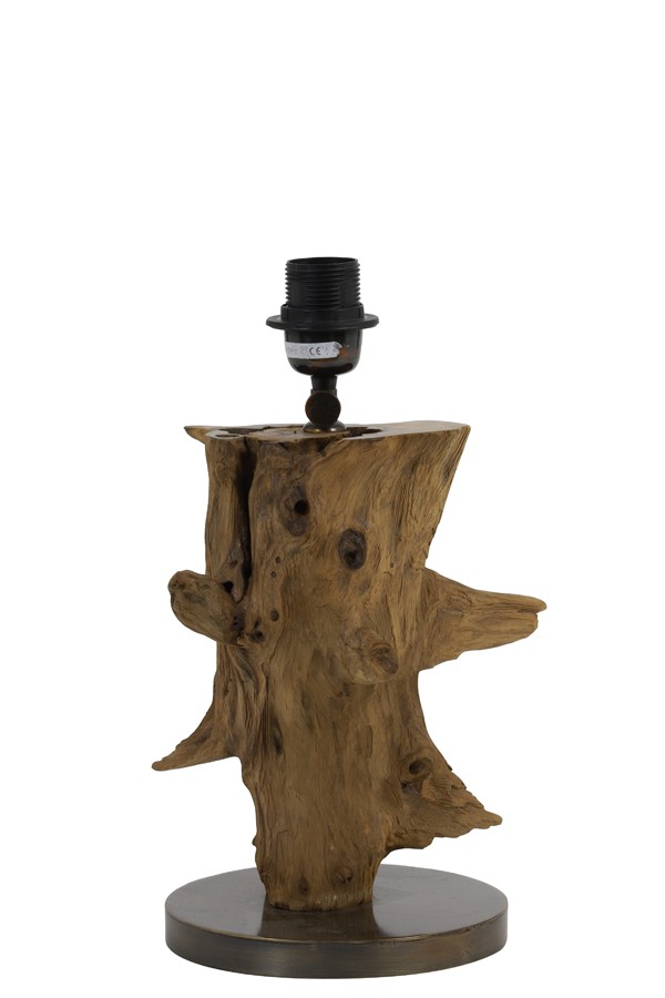 Hnědá dřevěná základna k lampě Sapri natural - Ø 18*30-40 cm / E27