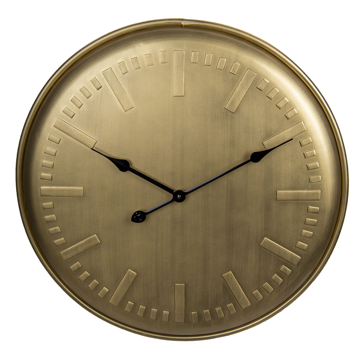 Zlaté kovové nástěnné hodiny Audra - Ø 62*3 cm 5KL0198