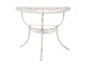 Bílý kovový zdobený nástěnný stůl Colette - 90*48*76 cm