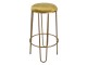 Zlatá kovová barová židle se zlatým sedákem - Ø 41*74 cm