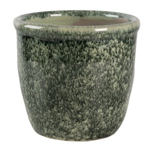 Šedo zelený mramorovaný obal na květináč S - Ø 11*10 cm
