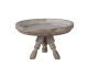 Hnědý dřevěný dekorativní odkládací stolík - Ø 30*18 cm