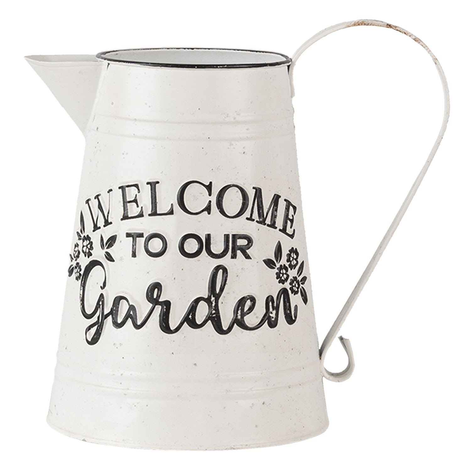 Dekorační plechový retro džbán Garden - 17*17*23 cm