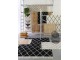 Bílo černý obdélníkový koberec Boyaka se vzorem - 120*80 cm