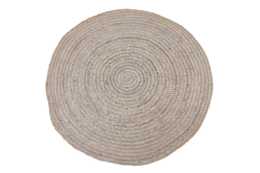 Přírodně hnědý jutový kulatý koberec Irbi - Ø 120 cm Light & Living