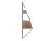 Nástěnný kovový stojan s dřevěnými policemi - 60*20*70 cm