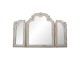 Tříkřídlé bílo hnědé dřevěné zrcadlo Fae s patinou - 66*3*84 cm