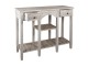Bílý vintage dřevěný stolek Benedicto - 125*40*97 cm