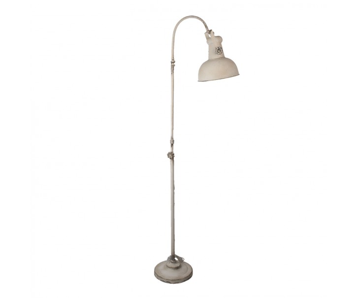Krémová stojací lampa Lumos s patinou - 59*27*189 cm Clayre & Eef