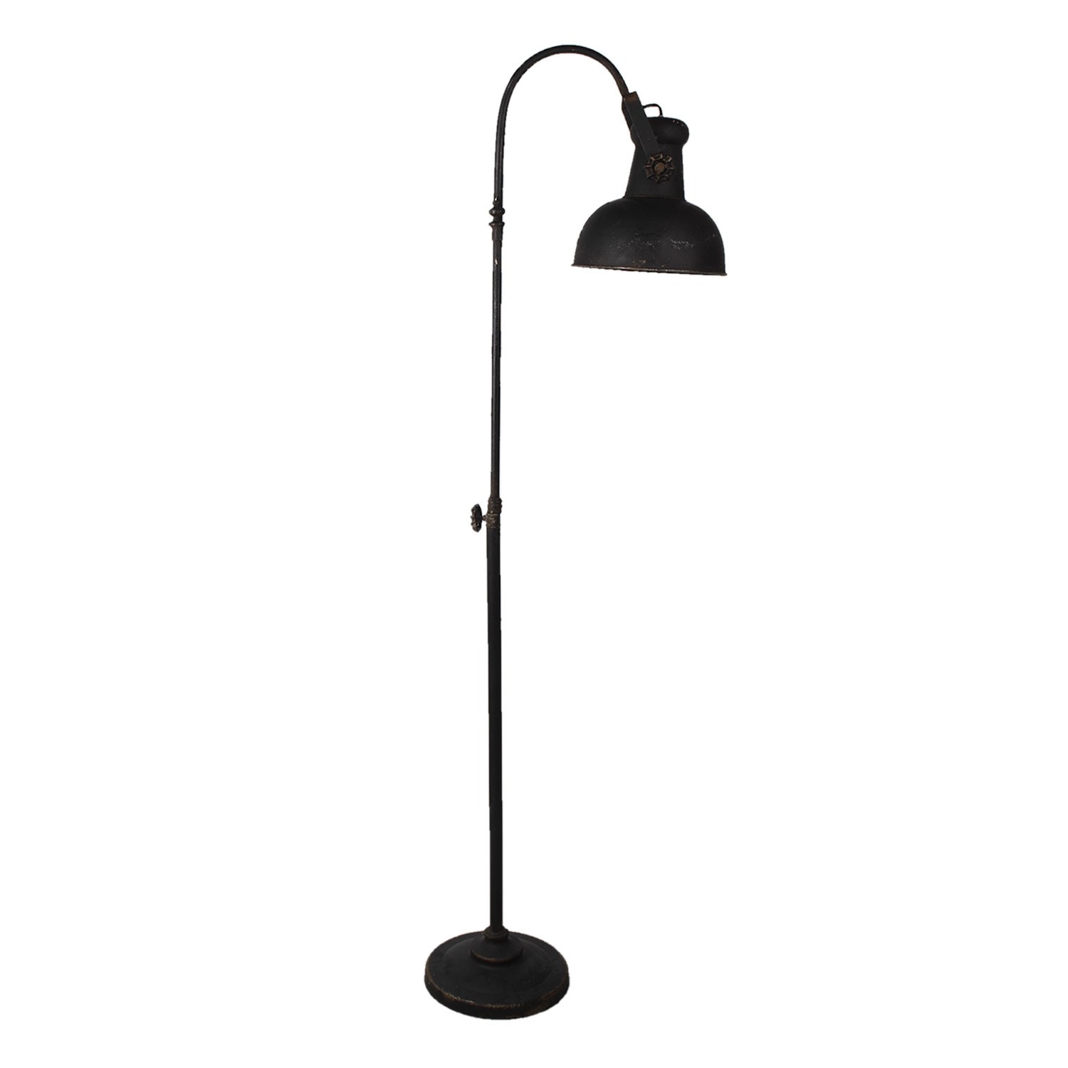 Černá stojací lampa Lumos s patinou - 59*27*189 cm Clayre & Eef