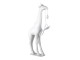 Bílá stojací lampa žirafa - 48*18*99 cm E27