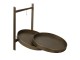 Zlatý kovový patrový odkládací stolek - Ø 52*60 cm