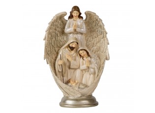 Vánoční betlém s andělem - 17*11*26 cm