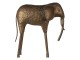 Zlatá kovová soška slonka - 50*16*50 cm