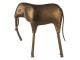 Zlatá kovová soška slonka - 50*16*50 cm