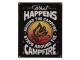Nástěnná kovová cedule Happens Campfire - 25*20 cm